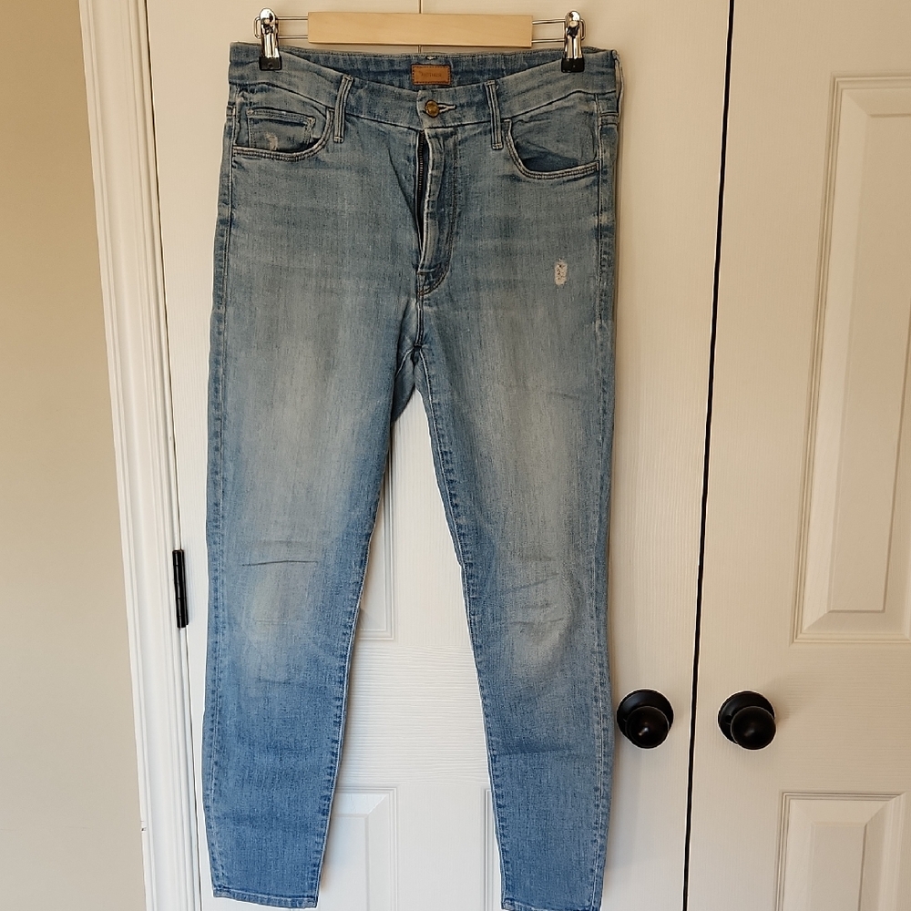 MOTHER Women's Light Blue Skinny Jeans